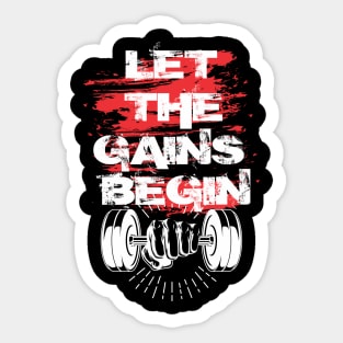 Let the gains begin - Crazy gains - Nothing beats the feeling of power that weightlifting, powerlifting and strength training it gives us! A beautiful vintage design representing body positivity! Sticker